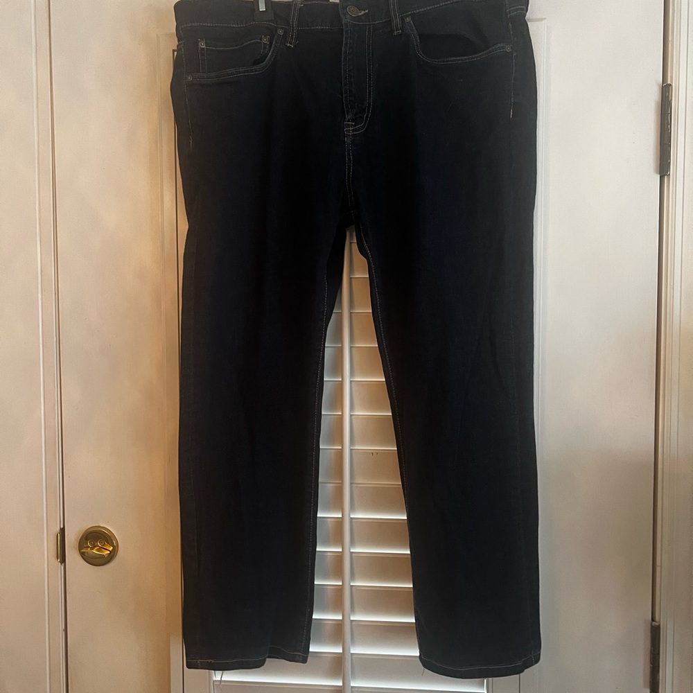 Joseph Abboud Men's Dark Blue Straight Jeans Hemmed to 38”x26.5”